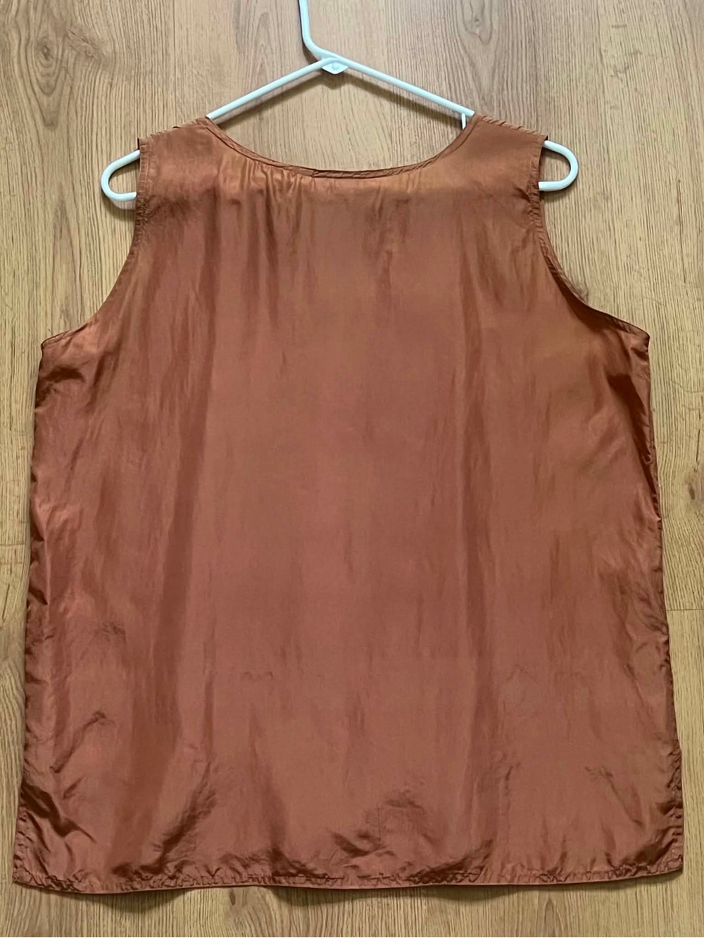 Silk Tank Top in Rust - Picture 2 of 4